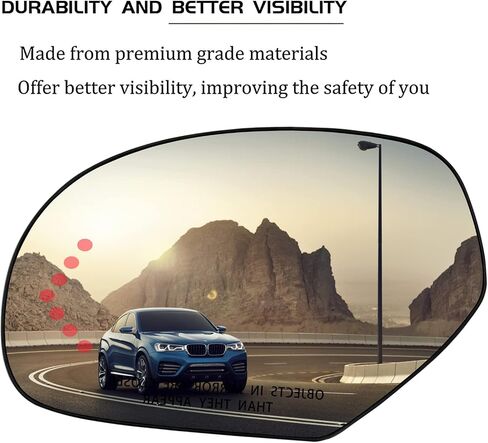 Driver Left Side Heated Mirror Glass Replacement for Chevy Chevrolet Silverado Avalanche Suburban GMC Sierra Yukon Cadillac Escalade Exterior Side Power Heated Signal Mirror 15874992 in Saudi Arabia
