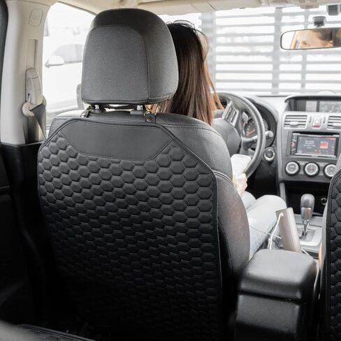 Kick Mat Back Seat Protector - Car Back Seat Cover for Kids Feet - Waterproof & Sturdy Protector for Upholstery from Dirt, Mud, Scratches and Stain (White) in Saudi Arabia