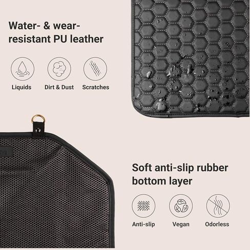 Kick Mat Back Seat Protector - Car Back Seat Cover for Kids Feet - Waterproof & Sturdy Protector for Upholstery from Dirt, Mud, Scratches and Stain (White) in Saudi Arabia