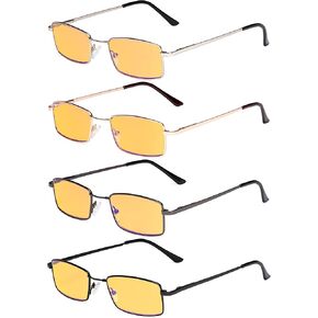 Eyekepper 4 Pack Reading Glasses Blue Light Blocking Memory Titanium Bridge Computer Readers in Saudi Arabia