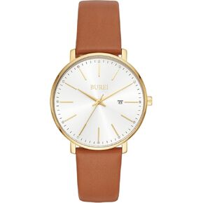 BUREI Women Wrist Watches Fashion Minimalist Analog Leather Quartz Waterproof Watches for Women
