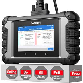 TOPDON ArtiDiag EU Bi-Directional Scanner, Full-System Diagnostic Tool for Mercedes-Benz, BMW, V.A.G Group, ECU Online Coding, All Service Functions, Active Test, V.A.G Guidance, Lifetime Free Update