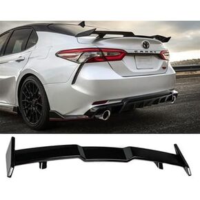 Highkick Trunk Spoiler Wing Gloss Black JDM TRD Style Compatible with 2018-2024 Toyota Camry Rear Trunk Spoile