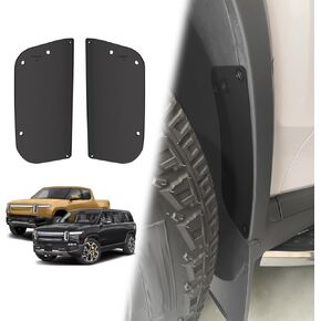 BestEvMod Front Aero Fender Vent Air Channel Cover Compatible with Rivian R1T R1S 2022-2025 ABS Winter Sediment Dirt Pebble Mud Protection Set of 2 Mud Flaps Above Fender Vent Covers