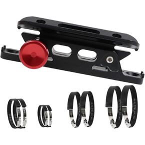Quick Release Adjustable Roll Bar Fire Extinguisher Holder Mount with 8 Clamps Compatible with for Jeep Wrangler UTV Polaris RZR Ranger Camper Van with Pillar Universal Vehicle Home and Office,Chrome