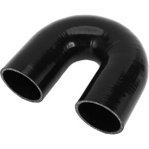 X AUTOHAUX 1 Pcs 60mm/2.36" ID 120mm/4.72" Length 180 Degrees Black Car Silicone Hose Coolant Hose Universal