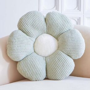 Flower Pillow, Peach Pink Flower Decorative Throw Pillows for Bed Couch, Cute Flower Shaped Plush Aesthetic Pillow, Soft 14.9" Daisy Pillow Floor Pillow Seat Cushion