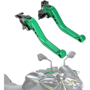 Motorcycle Brake Clutch Lever Pivot Levers Set Adjustable CNC for Z650 Z900 EX650 ER6F 2017-2023 Z650RS 2022-2023 KLZ1000 2015-2019 Vulcan S 650 KLE650 2015-2023 Green