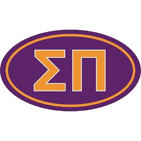 Sigma Pi Oval Fraternity Car Magnet Set of 2 Removable No Residue All Weather Magnets for Fraternity Guys and Student Drivers
