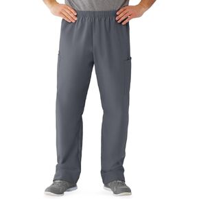 Medline AngelStat Unisex Elastic-Waist No-Drawstring-Waist Cargo Scrub Pants, Charcoal, Size X-Large, Regular Inseam