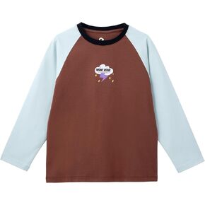 Girls Boys Long Sleeve Shirts Soft Breathable Cotton Crewneck Girls' Long Sleeve Tee Toddlers/Kids Tagless Tees