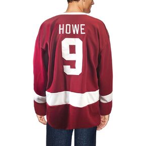 Howe Detroit Red Wings Ice Hockey 9 Jersey Ferris Bueller Day Off Costume Replica Shirt