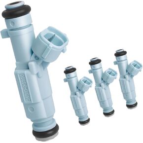 Upgraded 4 Holes Fuel Injectors Fits For Hyundai: Sonata/Tucson/Santa Fe, Fits For Kia: Forte (& Koup) / Optima/Sorento/Sportage, L4 2.4L 2008-2013, OEM # 35310-2G300, FJ1014 (4 Pcs)
