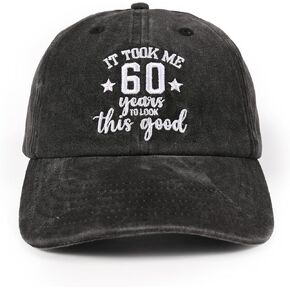 InnoBeta 60th Birthday Gifts Cap for Men, Funny Adjustable Embroidered Hat Gifts Grey in Saudi Arabia