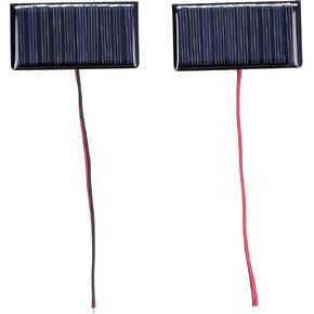 2 Pcs Small Solar Panels,Mini Polycrystalline Solar Cells with Wires,0.3W 5V 60MA,60 x 55 mm, Solar Epoxy Plate Electric Toy Materials for Solar Light Phone Charger Flashlight