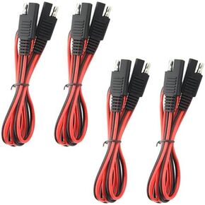 WMYCONGCONG 4 PCS SAE to SAE Extension Cable Quick Disconnect Wire Harness SAE Connector 3 Feet, 18 Gauge (4 PCS 3Ft)