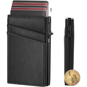 MIAOKE Wallet for Men, Men Wallet Compatible with Airtag Holder, Pop-up Card Slot, Magnetic Switch, Cash Slot, RFID Blocking, Mens Wallet Slim for Christmas, Birthdays, Anniversaries and Father's Day