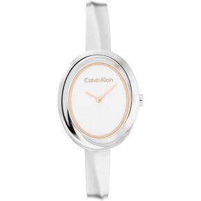 Calvin Klein Women's Twisted Bezel - 24mm 2H Quartz Watch - Adjustable Stainless Steel Bangle - Water Resistance 30 Meters – Premium Fashion for All Occasions - Gift for Her