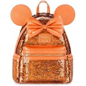 Theme Park Merchandise LF Minnie Orange Peach Punch Apricot Crush Sequined Mini Backpack