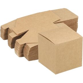PATIKIL Paper Cardboard Boxes Paper Recycled Gift Corrugated Paper Box White 2.4 Inch x 2.4 Inch x 2.4 Inch for Party, Wedding, Gift Wrap Pack of 15