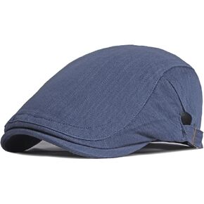 Cotton Newsboy Flat Caps for Men, Womens Cabbie Driving Beret Hats