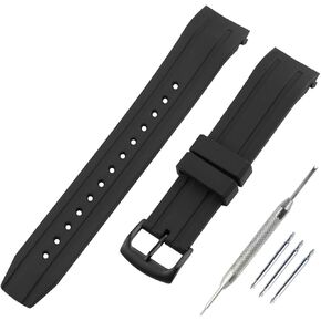 Men's 23mm silicone watch band compatible with Citizen Eco Drive BN0191-80L BN-019317E BN0190 0193 CA0718 0710 NY0070 Outdoor Sports rubber watch strap buckle Wristband bracelet