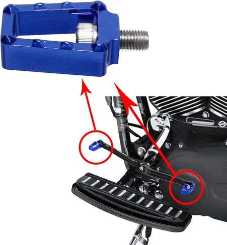 POWER JAMES Blue Mini Clutch Shifter Shiftpeg Footpeg أدوات التحكم في القدم تناسب هارلي ديفيدسون Softail Dyna Sportster Touring (Shift Peg، أزرق) in Kuwait
