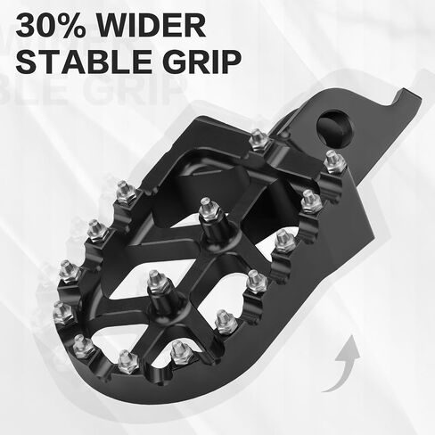 Motorcycle CNC Footpegs Dirt Bike Rest Pedal Foot Pegs Compatible with CR125 CR250 CRF150R CRF250R CRF250X CRF250RX CRF450R CRF450RX CRF450X CRF450L CRF250L Black in Kuwait