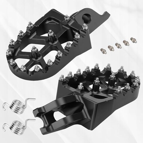 Motorcycle CNC Footpegs Dirt Bike Rest Pedal Foot Pegs Compatible with CR125 CR250 CRF150R CRF250R CRF250X CRF250RX CRF450R CRF450RX CRF450X CRF450L CRF250L Black in Kuwait