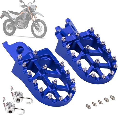 Motorcycle CNC Footpegs Dirt Bike Rest Pedal Foot Pegs Compatible with CR125 CR250 CRF150R CRF250R CRF250X CRF250RX CRF450R CRF450RX CRF450X CRF450L CRF250L Black in Kuwait