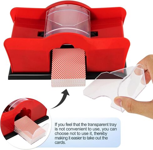 No Jammed Playing Cards Manual Hand Crank Card Shuffler,with 2 Decks of Playing Cards,for Blackjack, Uno, Poker, Omaha; Quiet, Casino Equipment Card Shuffling Machine for Playing Cards in Saudi Arabia