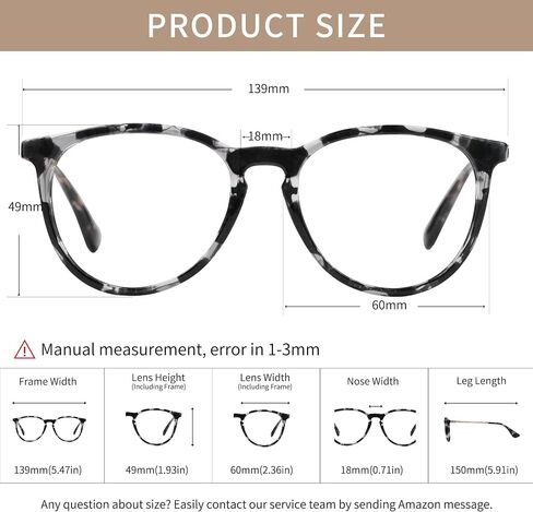 Blue Light Blocking Glasses Round Computer Eyeglasses Reduce Eyestrain UV Glare Women AB3301 in Saudi Arabia
