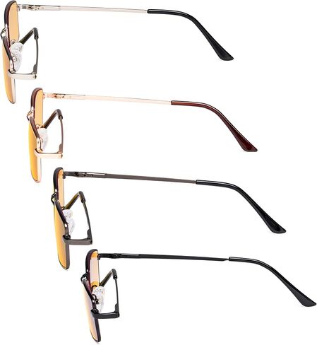 مجموعة من 4 نظارات للقراءة من Eyekepper، قارئات الكمبيوتر بجسر التيتانيوم وذاكرة زرقاء تحجب الضوء in Kuwait