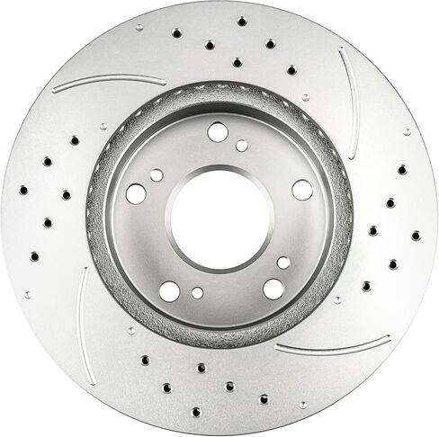 Rear 14.17in Brake Rotors Compatible with Silverado 2500 HD/Sierra 2500 HD/Silverado 3500 HD/Sierra 3500 HD 2011-2024, Suburban 3500 HD 2016-2019, Drilled Slotted Brake Rotors Kit OEM# 55192 in Kuwait