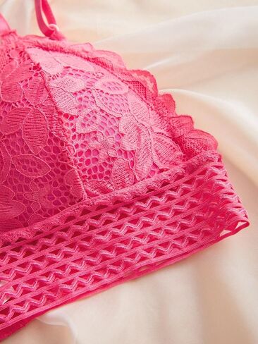 SOLY HUX Women's 6 Piece Floral Lace Lingerie Bralette Bra and Panty Set in Saudi Arabia