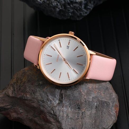 BUREI Women Wrist Watches Fashion Minimalist Analog Leather Quartz Waterproof Watches for Women in Kuwait