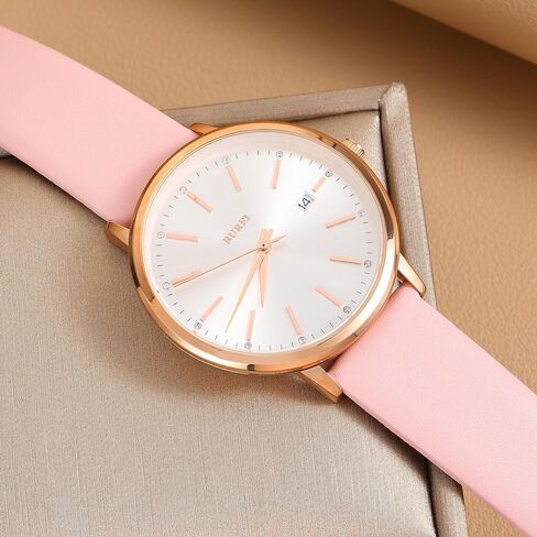 BUREI Women Wrist Watches Fashion Minimalist Analog Leather Quartz Waterproof Watches for Women in Kuwait