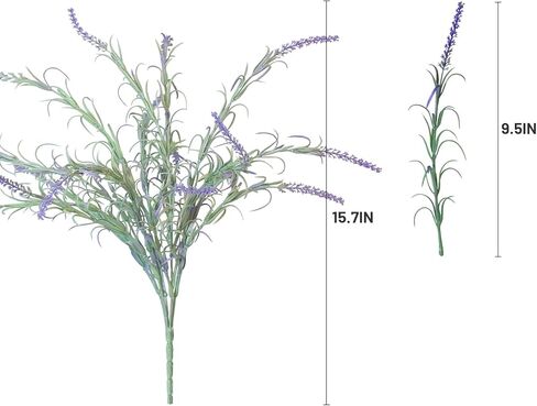 alyptus نباتات صناعية مقاومة للأشعة فوق البنفسجية في الهواء الطلق 16 حزمة من السرخس المزيفة والأوراق الخضراء والخضرة الصناعية، والزهور البلاستيكية للشرفة الأمامية في الهواء الطلق، والفناء، والمزارعين، والديكور، وديكورات الحديقة (السرخس) in Kuwait