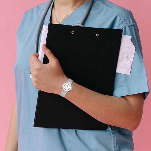 ساعة BOSHIYA للسيدات سهلة القراءة 36 ملم وبسوار جلدي (أبيض) in Kuwait