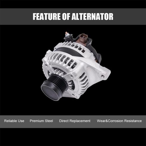 مولد جديد 100A 12 فولت متوافق مع قاعدة تويوتا كامري LE SE XLE سيدان 2.5L 2010-2011، استبدل 11516 1042102650 in Kuwait