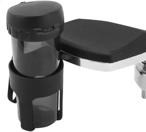Harley Touring 97-23 Passenger Armrest with Cup Holder Rear Seat Passenger Adjustable Armrest for Harley Touring Electra Glides Road Glide Ultra Tri Glide 1997-2023 (1997-2013, Black) in Saudi Arabia