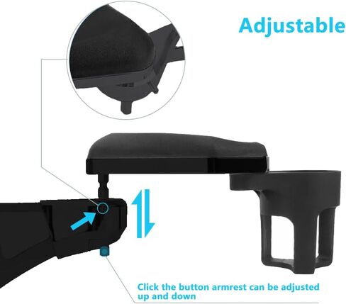 Harley Touring 97-23 Passenger Armrest with Cup Holder Rear Seat Passenger Adjustable Armrest for Harley Touring Electra Glides Road Glide Ultra Tri Glide 1997-2023 (1997-2013, Black) in Saudi Arabia