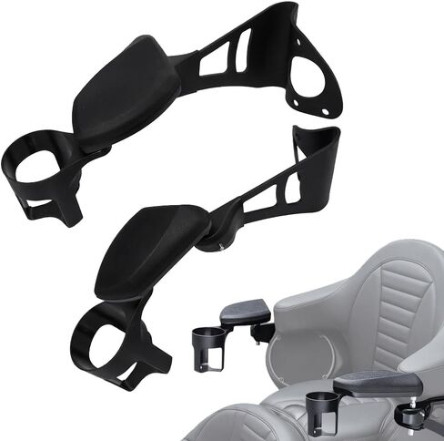 Harley Touring 97-23 Passenger Armrest with Cup Holder Rear Seat Passenger Adjustable Armrest for Harley Touring Electra Glides Road Glide Ultra Tri Glide 1997-2023 (1997-2013, Black) in Saudi Arabia