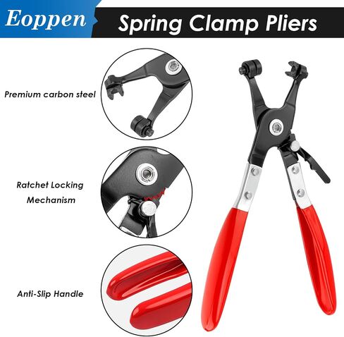 72Pcs Spring Hose Clamps Fuel Line Silicone Vacuum Hose Low Pressure Air Clamps & Sleeving Automotive Replacement Fastener Assortment Kit 6 Sizes (7mm 10mm 11mm 14mm 16mm 17mm) in Saudi Arabia