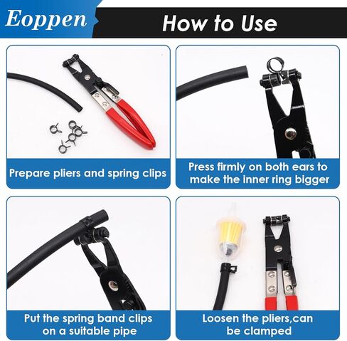 72Pcs Spring Hose Clamps Fuel Line Silicone Vacuum Hose Low Pressure Air Clamps & Sleeving Automotive Replacement Fastener Assortment Kit 6 Sizes (7mm 10mm 11mm 14mm 16mm 17mm) in Saudi Arabia