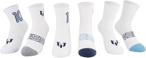 Messi Men's Lifestyle Crew, 6-Pack Kids Socks, Soft & Stretchy, Comfortable in Saudi Arabia