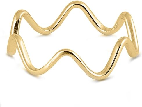 CHOOSE YOUR COLOR Sterling Silver Wave Eternity Ring in Saudi Arabia