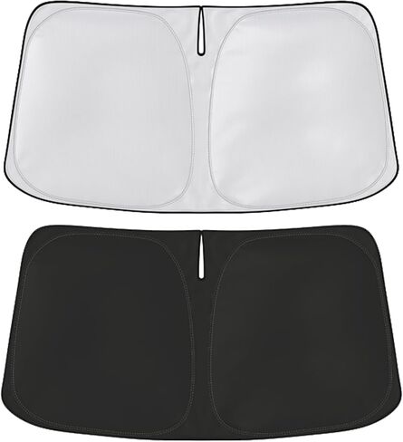 Windshield Sun Shade Foldable Compatible 2015 2016 2017 2018 2019 2020 2021 2022 2023 2024 Fo-rd Mustang (NOT for Fo-rd Mustang Mach-E),Front Window Heat Protection Visor Accessories in Saudi Arabia