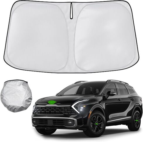 Windshield Sun Shade Foldable Compatible 2015 2016 2017 2018 2019 2020 2021 2022 2023 2024 Fo-rd Mustang (NOT for Fo-rd Mustang Mach-E),Front Window Heat Protection Visor Accessories in Saudi Arabia