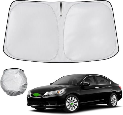 Windshield Sun Shade Foldable Compatible 2015 2016 2017 2018 2019 2020 2021 2022 2023 2024 Fo-rd Mustang (NOT for Fo-rd Mustang Mach-E),Front Window Heat Protection Visor Accessories in Saudi Arabia